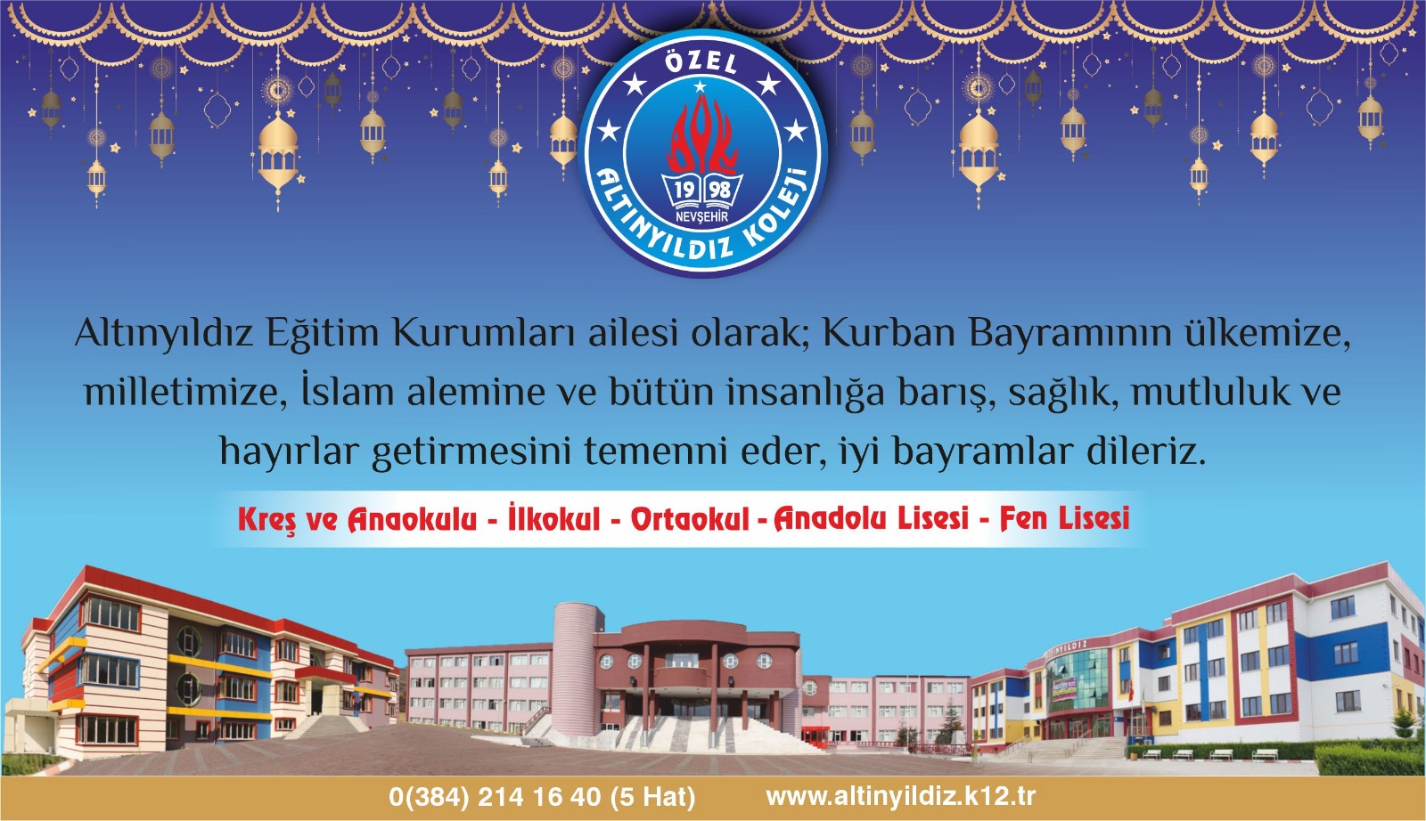 ALTINYILDIZ EĞİTİM KURUMLARINDAN KURBAN BAYRAMI MESAJI