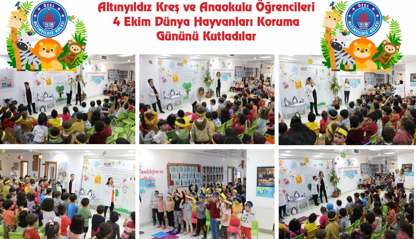 ALTINYILDIZ KREŞ VE ANAOKULU ÖĞRENCİLERİ 4 EKİM DÜNYA HAYVANLARI KORUMA GÜNÜNÜ KUTLADILAR