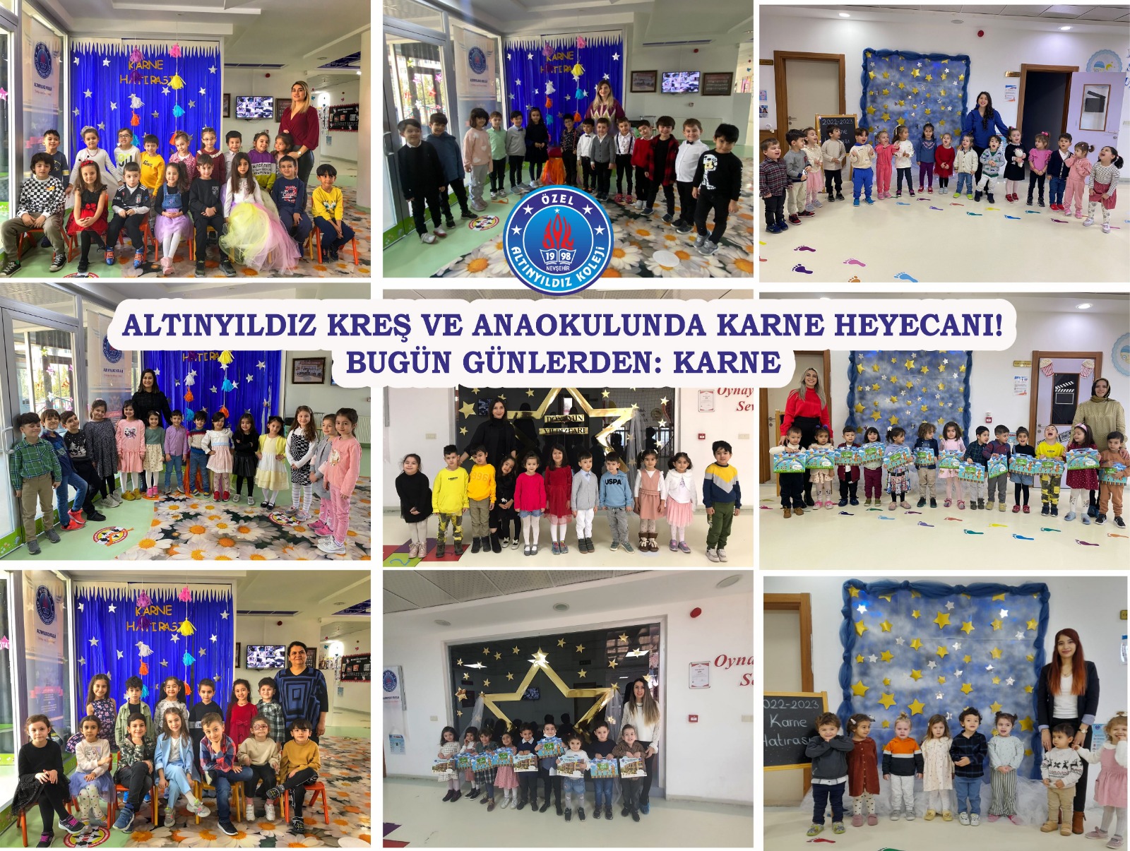 ALTINYILDIZ KREŞ VE ANAOKULUNDA KARNE HEYECANI! BUGÜN GÜNLERDEN: KARNE