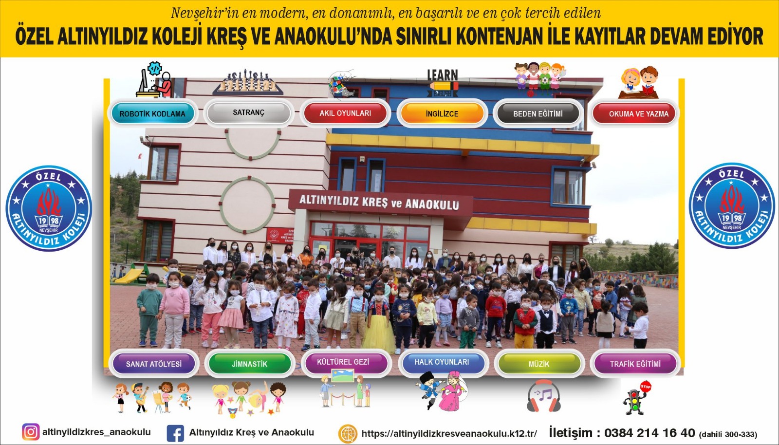 ALTINYILDIZ KREŞ VE ANAOKULUNDA SINIRLI KONTENJAN İLE KAYITLARIMIZ DEVAM EDİYOR