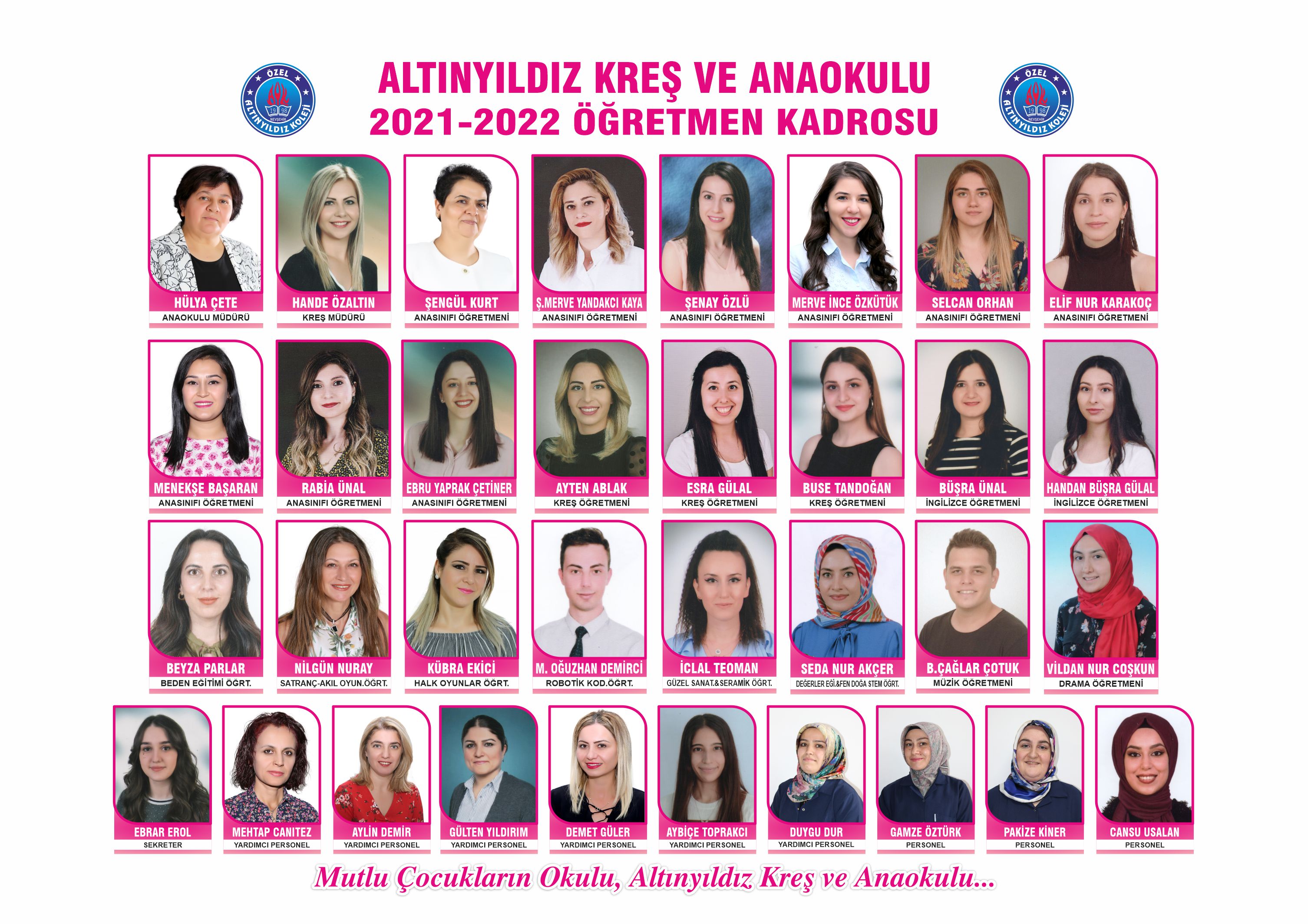 ALTINYILDIZ KREŞ VE ANAOKULUNUN GÖZ KAMAŞTIRAN ÖĞRETMEN KADROSU