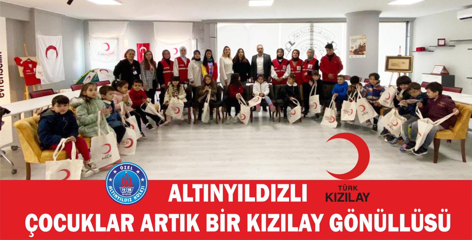  ALTINYILDIZLI ÇOCUKLAR ARTIK BİR KIZILAY GÖNÜLLÜSÜ 