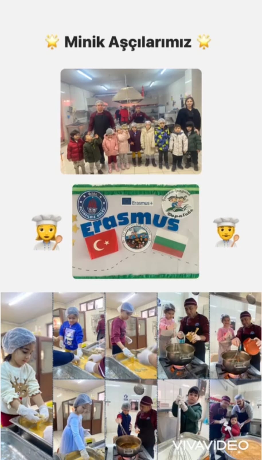 ERASMUS+ KA210 project number 2022–1–BG01–KA210–SCH– 000082046, Project name: “EAT HEALTHY = LIVE HEALTHY“ MİNİK AŞÇILARIMIZ MUTFAKTA
