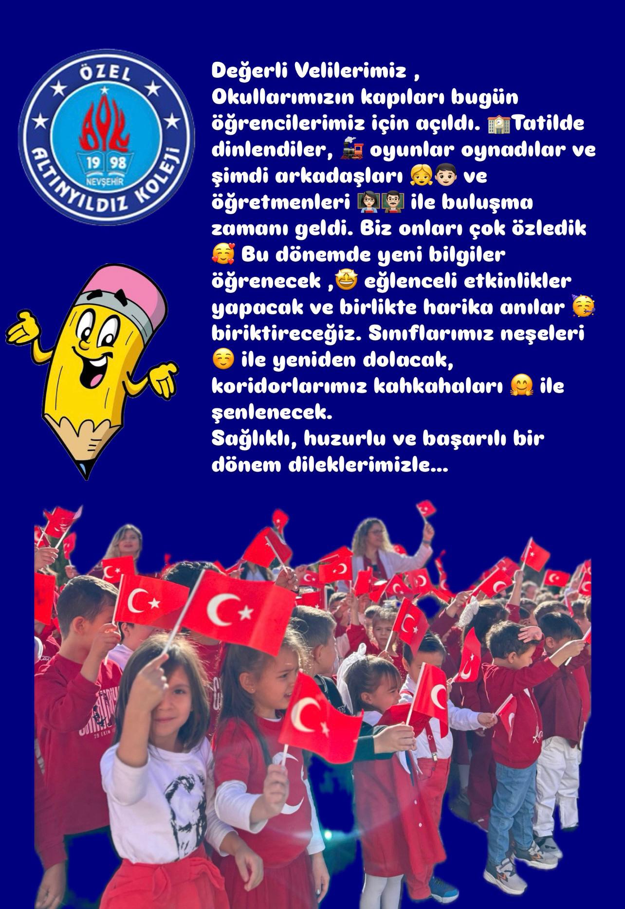 Okullarımızın kapıları bugün öğrencilerimiz için açıldı.