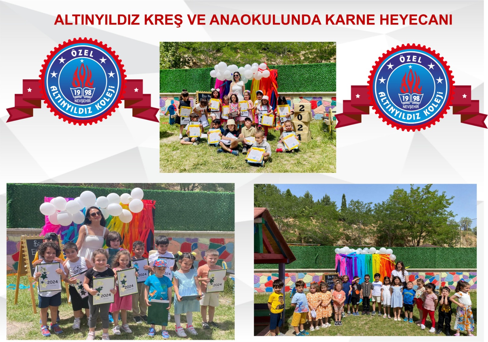 ÖZEL ALTINYILDIZ KREŞ VE ANAOKULUNDA KARNE HEYECAN